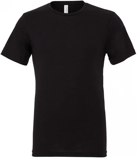 Bella+Canvas Unisex Triblend Crew Neck T-Shirt CV3413 - Solid Black Triblend - XXL