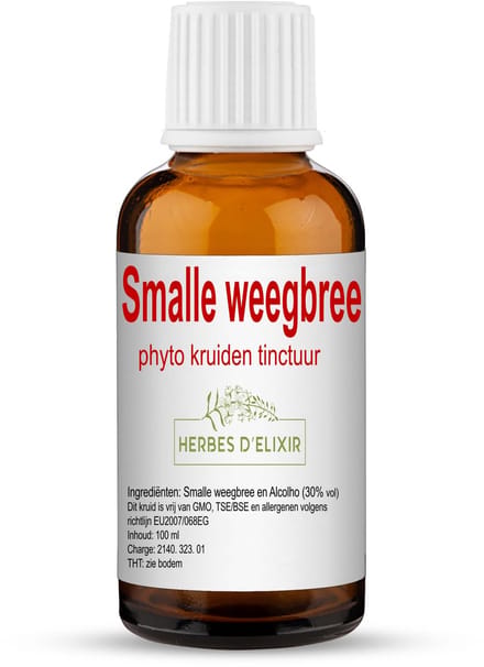 Smalle Weegbree Tinctuur 100 ml - Natuurlijk Kruidenextract - Vloeibaar