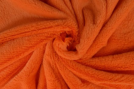 10 meter zachte bont stof - Oranje - Pluche stoffen - 155cm breed