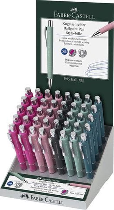 Faber Castell Balpen Faber Castell Polyball XB in display á 40 stuks