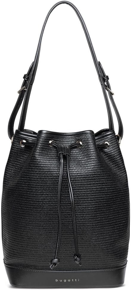 bugatti schoudertas Isa Bucket Bag Black zwart