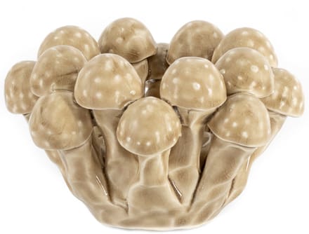Waxinehouder keramiek shroom beige