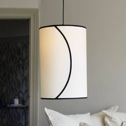 PR Home Hanglamp Ava, Ø 30 cm, biologisch katoen, crèmekleurig