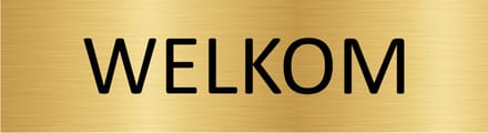 CombiCraft deurbordje Welkom in goud met tape - 165 x 45 mm