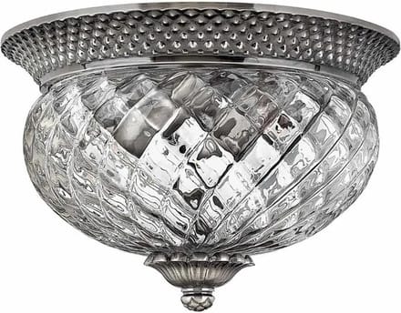 Hinkley LED Plafondlamp Plantation | 2X E27 Max 60W | Dimbaar | Polished Antique Nickel