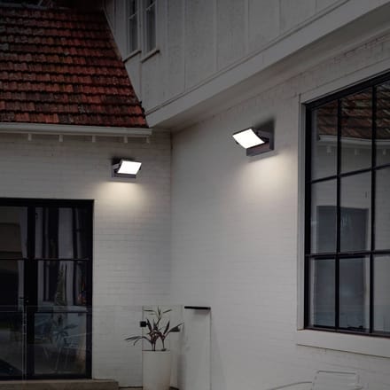 LED wandlamp CMD 9080, antraciet, breedte 21 cm, IP54