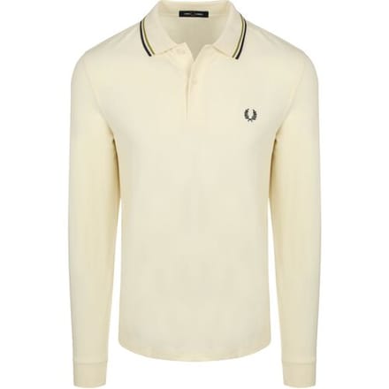 Polo Shirt Lange Mouw Fred Perry Longsleeve Polo Ecru 46A