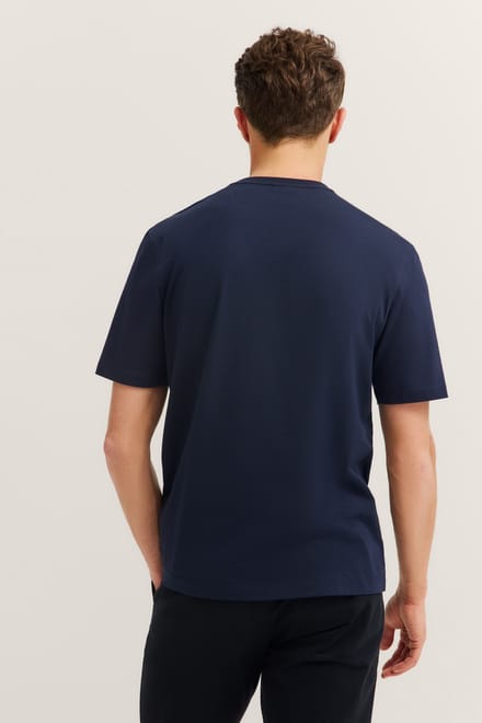 Shirt ronde hals Van Bugatti blauw