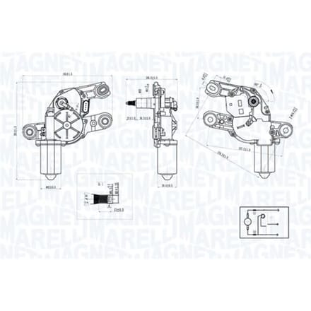 Ruitenwissermotor MAGNETI MARELLI 064075200010