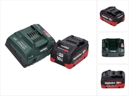 Metabo 18 V basisset 1x accu 10,0 Ah LIHD + ASC 145 oplader CAS-systeem