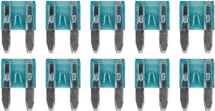 ProRide Steekzekeringen Mini 15A - Blauw - Geschikt voor auto, boot en camper - 10 stuks