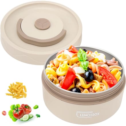 Dailygoods- Lunchcontainer Geïsoleerd 420 ml - Thermische Kookpot - Roestvrij Staal - Magnetronbestendig - Draagbaar - Stapelbaar - Thermosfles