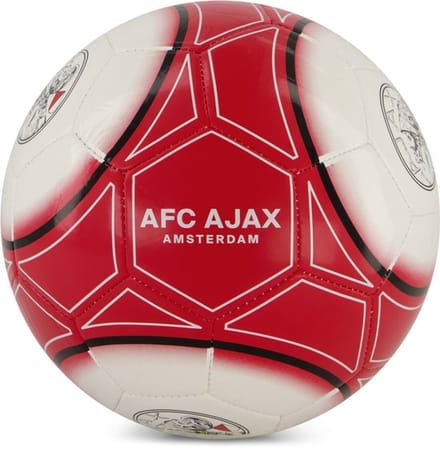 Ajax voetbal rood/wit maat 5