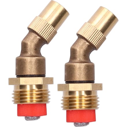 2 Stuks Verstelbare Verstuivende Elleboogsproeier met Filter G1/2 Buitendraad Irrigatiemondstuk beige