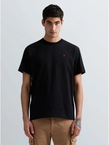 Replay T-shirt met zwarte geborduurde R