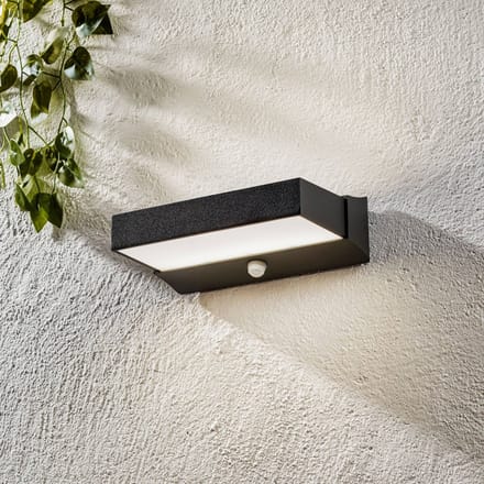 TRIO CUANDO - Wandlamp - Antraciet - incl. 1x SMD 11W - Bewegingssensor - Buitenverlichting - IP54