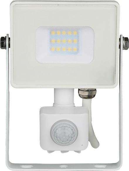 SAMSUNG - LED Bouwlamp 10 Watt met Sensor - LED Schijnwerper - Nirano Dana - Natuurlijk Wit 4000K - Mat Wit - Aluminium