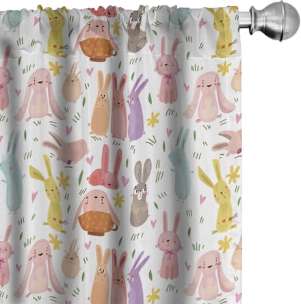 ABAKUHAUS Haas gordijnen – 2x75x175 cm – multicolor – roedezak