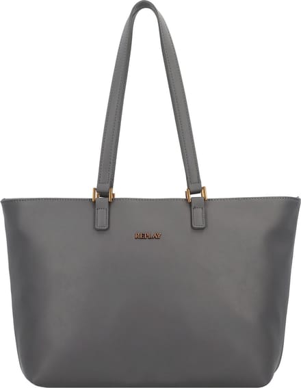 REPLAY Schoudertas Shopper Shoulder Bag Granite Gray Grijs