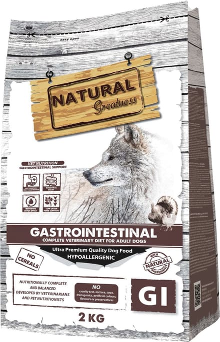 Hondenvoer Natural Greatness - Gastrointestinal Graanvrij Hypoallergeen - 2kg
