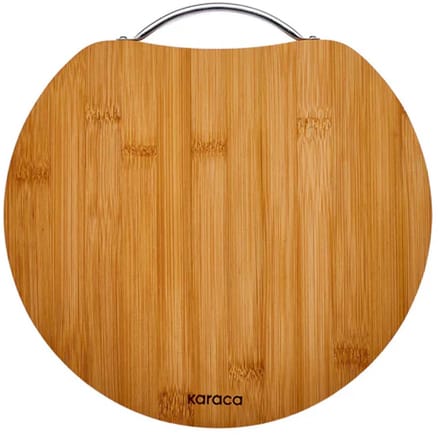 Karaca Owen - Ronde Snijplank - Groot - Bamboe Houten Serveerplank - Rond - Keukenplank