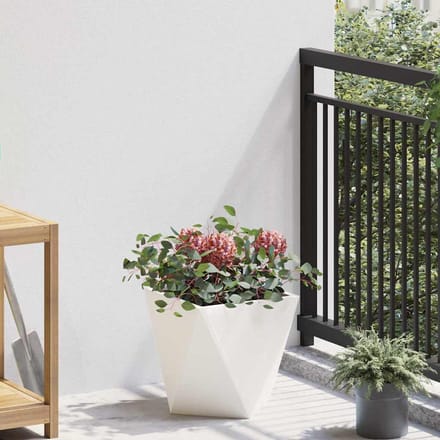 vidaXL Plantenbak Wit 30 x 30 x 30 cm Staal