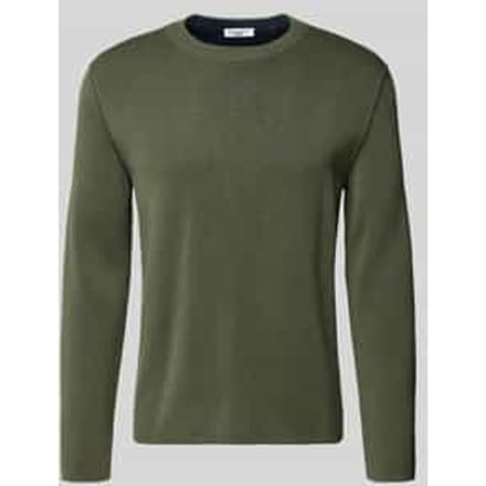 Regular fit gebreide pullover van katoenmix