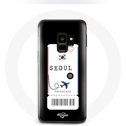 Case voor Samsung Galaxy S9 Vliegticket Seoul Zuid-Korea