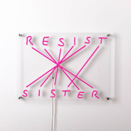 SELETTI LED decoratie-wandlamp Resist-Sister, fuchsia
