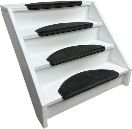 Elite Trapmatten - 13 stuks - Softstep Antraciet - 56x17x3,5cm - halve maantjes - zelfklevend