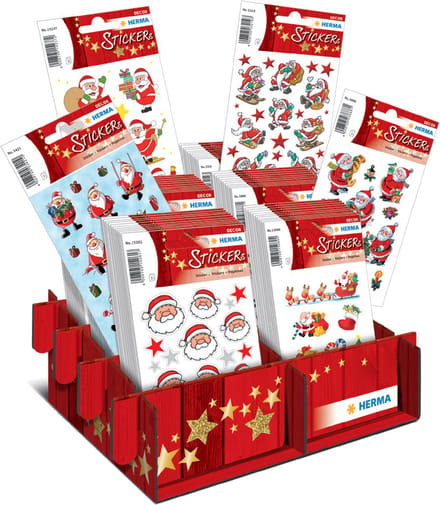 HERMA 15236 Display Stickers Décor Kerst Kerstman en vrienden x 60 verp.