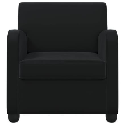 vidaXL - Fauteuil - Zwart - fluweel