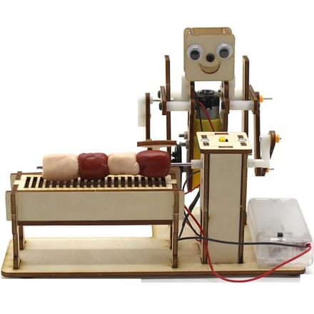 Robot Houten Doe-het-zelf Assemblage Kit Creatief Handgemaakt STEM Speelgoed voor Kinderen Educatief Wetenschapsproject Lesmateriaal brown