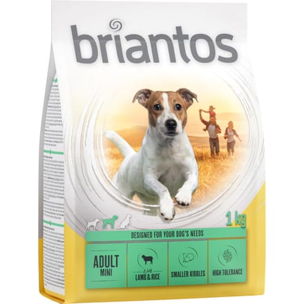 1kg Adult Mini Lam & Rijst Briantos Hondenvoer