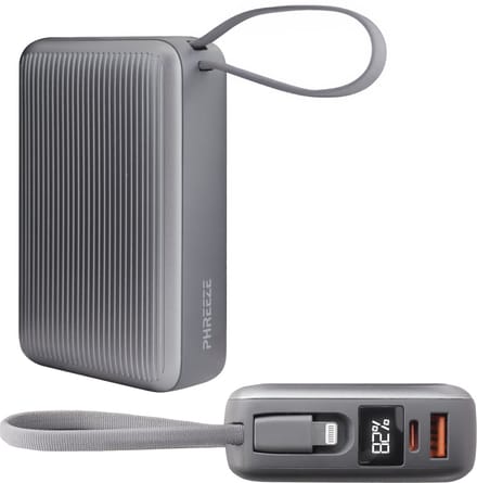 2x Ultra Compacte Powerbanks 20000 mAh - Fast & Quick Charge - Met Ingebouwde Kabels