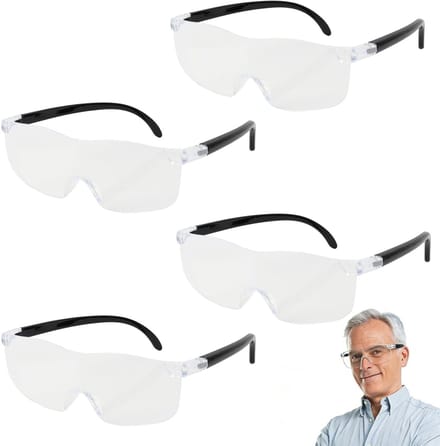 Dailygoods - Set van 4 Loepbrillen met Diverse Vergrotingen