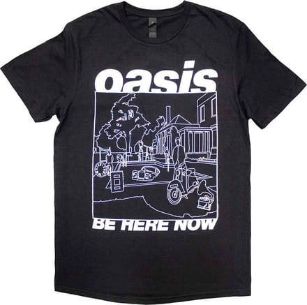 Oasis - Be Here Now Line Drawing Heren T-shirt - 2XL - Zwart