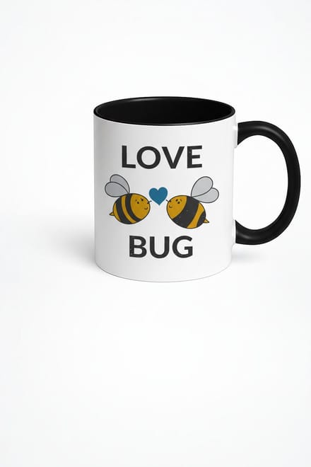 Love Bug Mok - Schattig Bijen Design met Hartje | Romantisch Cadeau voor Liefhebbers