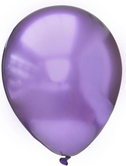 12x Ballon Platinum chroom paars 28 centimeter.