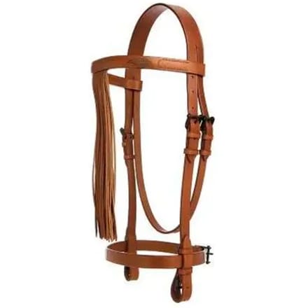Lederen halster voor paard western met sponning Hispano Hipica