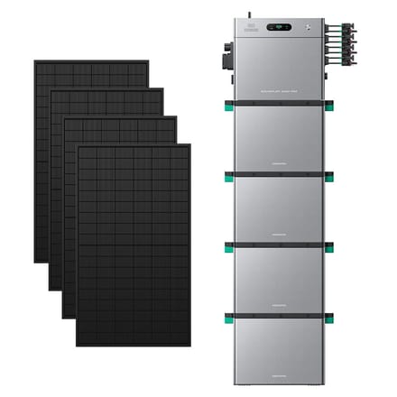Zendure SolarFlow 2400 Pro - SolarFlow 2400 Pro (2.4 kWh) / 4*AB3000L (11.52 kWh) / 4*450W Bifacial Panel  (2340Wp Max)