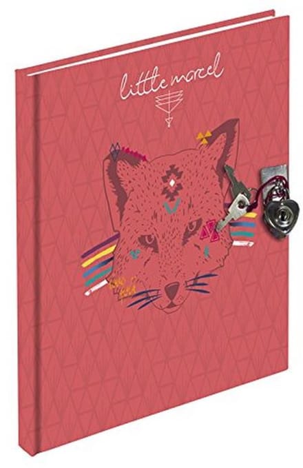 Dagboek met Hartslot en Sleutel - Rood
