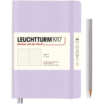 Leuchtturm1917 notitieboekje softcover medium a5 dotted lila