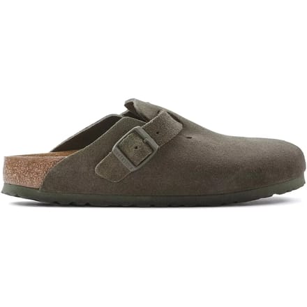 Birkenstock - Boston Suede Thyme Smal Voetbed - Maat 43