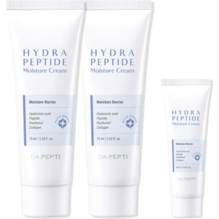 Dr. Crème hydratante Pepti Hydra Peptide 75ml x2 (+20 ml) | Crème Peptidique Hydratante white