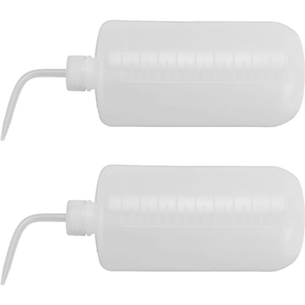 2 Stuks Wasfles 1000ml Plastic Veiligheid Laboratorium Knijphulpmiddel met Smalle Mond white