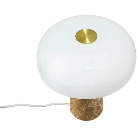 DFTP by Nordlux Tafellamp Glossy, beige/wit, hoogte 24 cm, marmer/glas