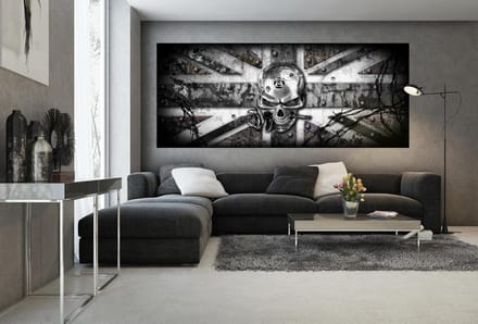 Alchemy Skull Union Jack Tattoo Photo Wallcovering