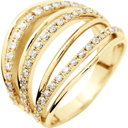 Diamond Ring 0.60 Cts luxe sieraden Yellow Gold