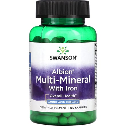 Albion Multi Mineraal met IJzer, 120 Capsules